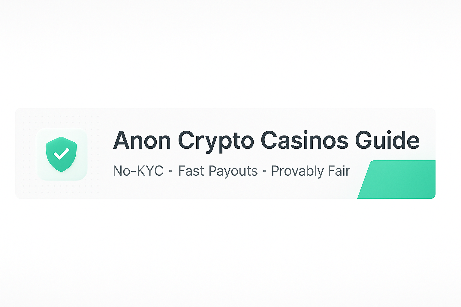 Anonymous Crypto Casinos – guide banner